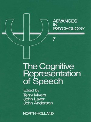 cover image of The Cognitive Representation of Speech